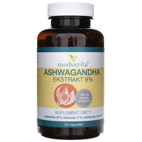 Medverita Ashwagandha extract 9% - 120 Capsules