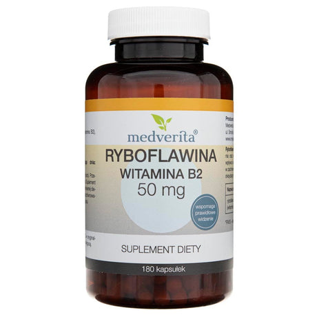 Medverita Riboflavin (Vitamin B2) 50 mg - 180 Capsules