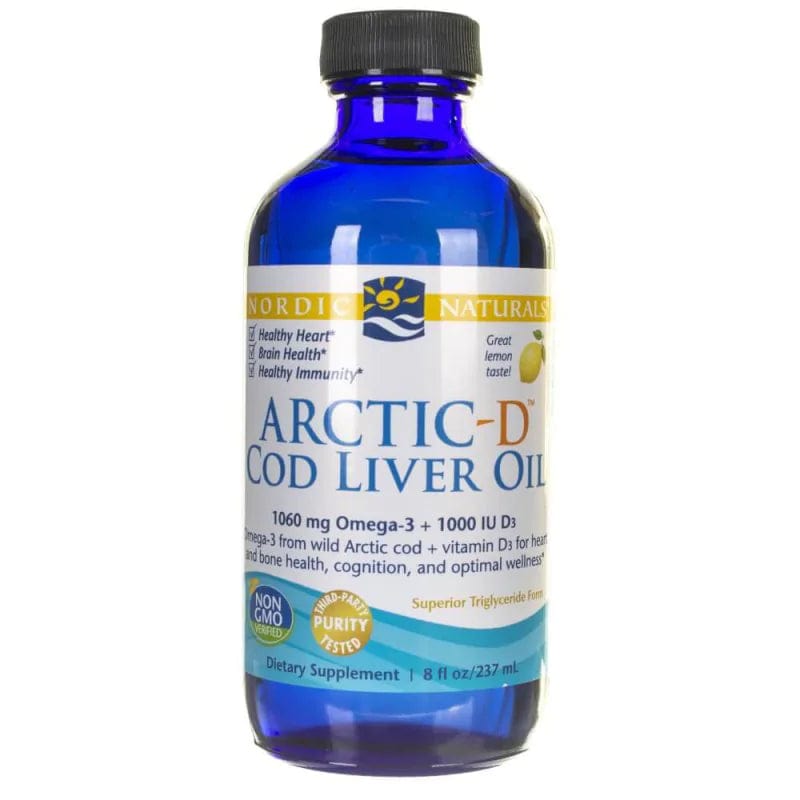Nordic Naturals Arctic-D Cod Liver Oil, lemon flavour - 237 ml