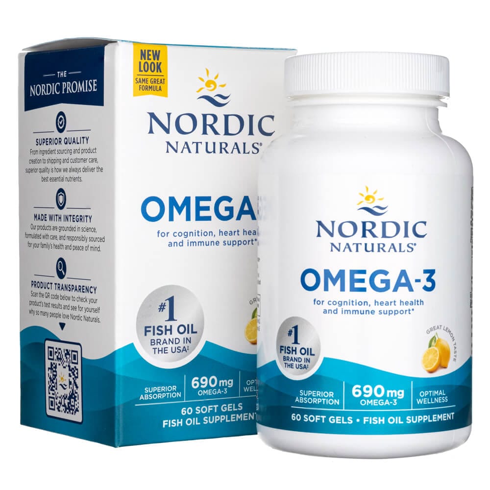 Nordic Naturals Omega-3 Lemon 345 mg - 60 Softgels – Medpak