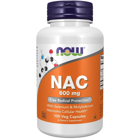Now Foods NAC N-Acetyl Cysteine 600 mg - 100 Veg Capsules