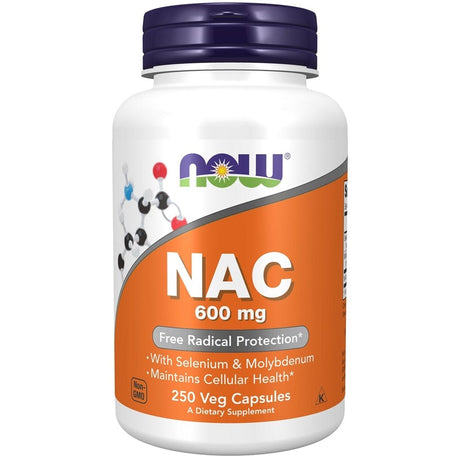 Now Foods NAC N-Acetyl Cysteine 600 mg - 250 Veg Capsules