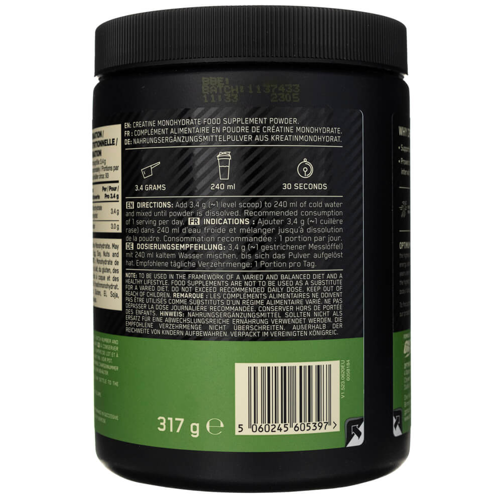 Optimum Nutrition Micronized Creatine, powder - 317 g
