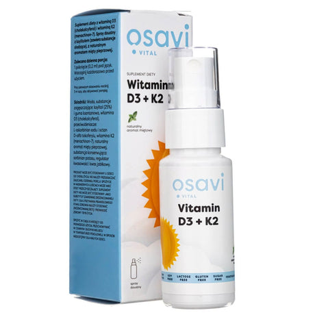 Osavi Vitamin D3 + K2, Oral Spray, Peppermint Flavour - 25 ml