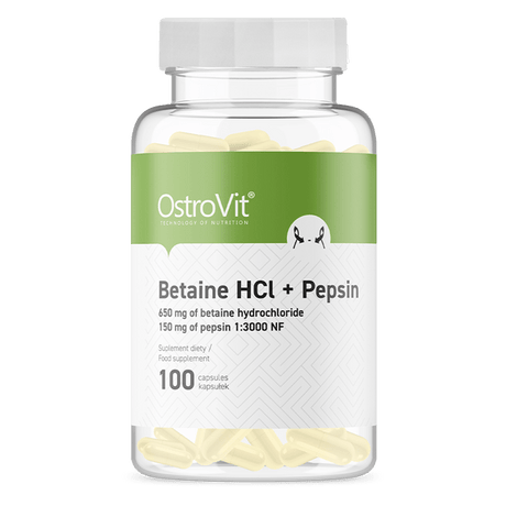 Ostrovit Betaine HCl + Pepsin - 100 Capsules