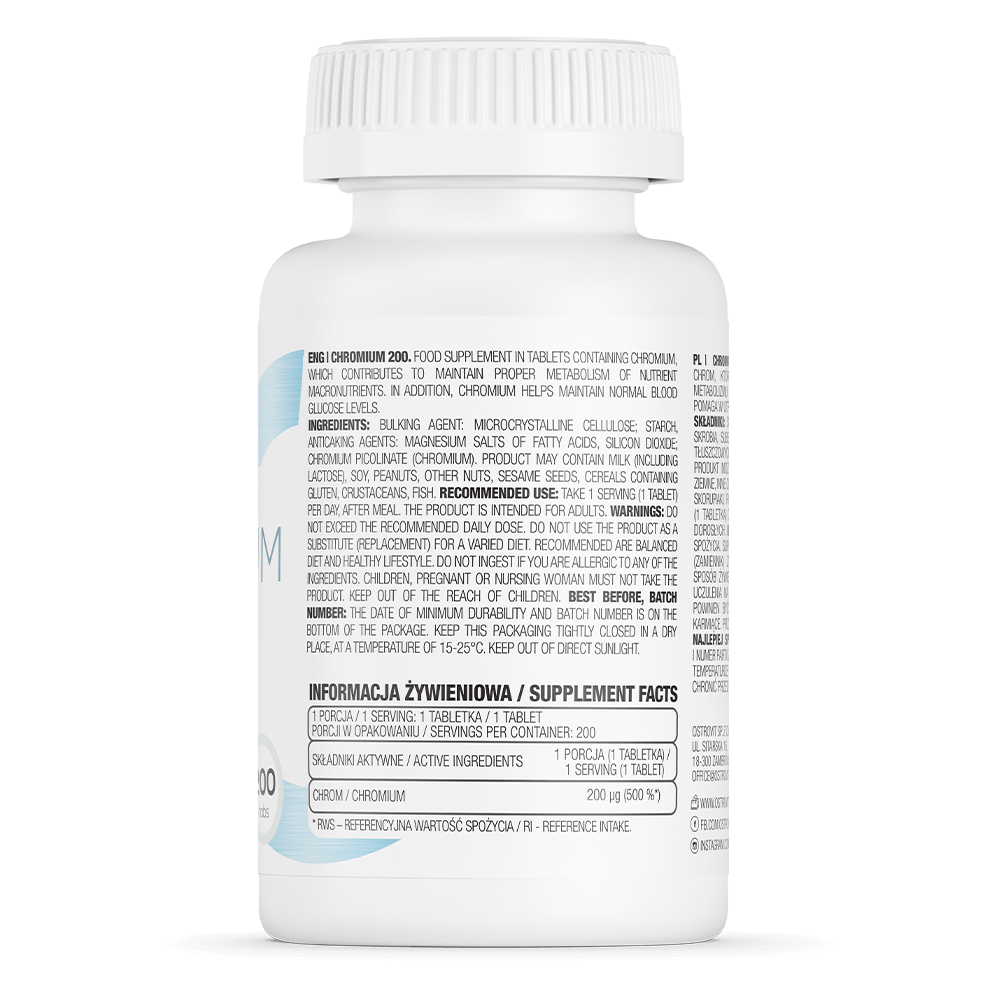 Ostrovit Chromium 200 - 200 Tablets