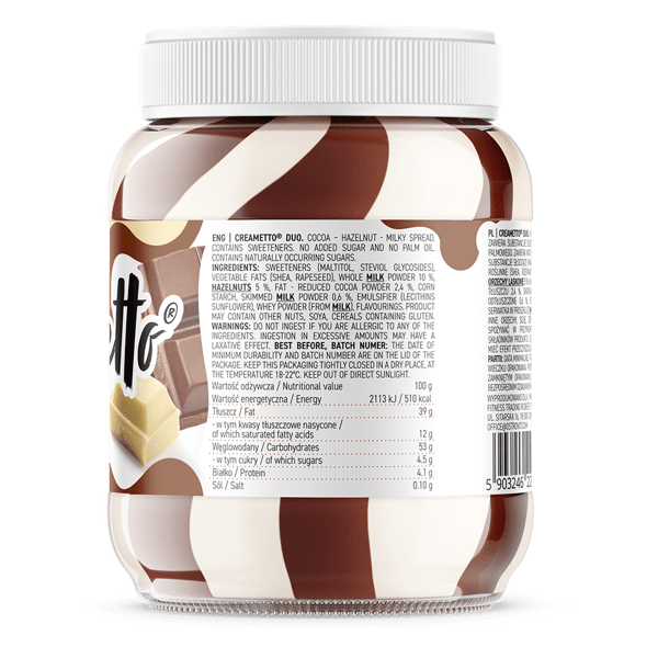 Ostrovit Creametto DUO Milk Hazelnut - 350 g