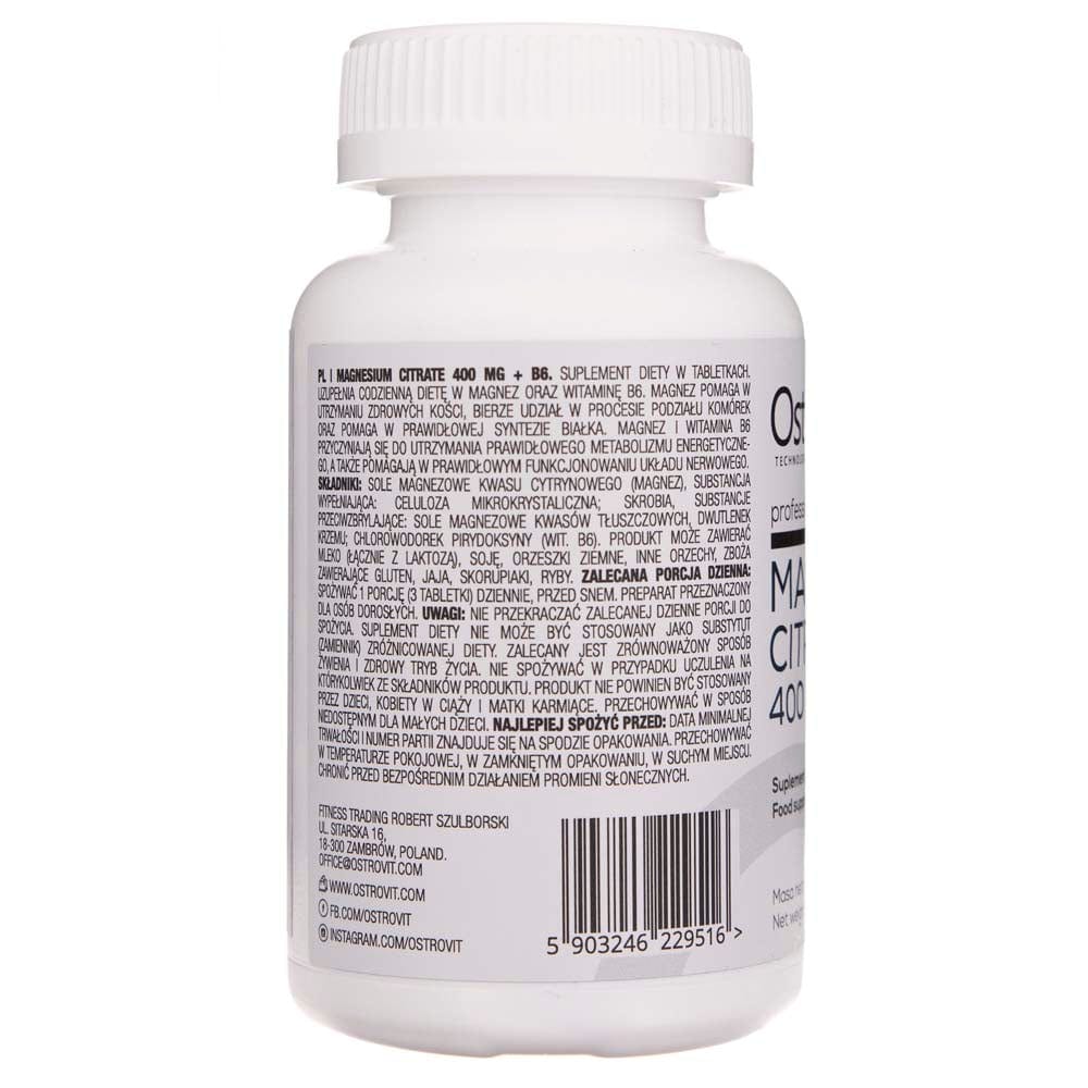 Ostrovit Magnesium Citrate 400 mg + B6 - 90 Tablets