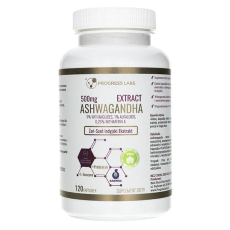 Progress Labs Ashwagandha Extract 500 mg - 120 Capsules