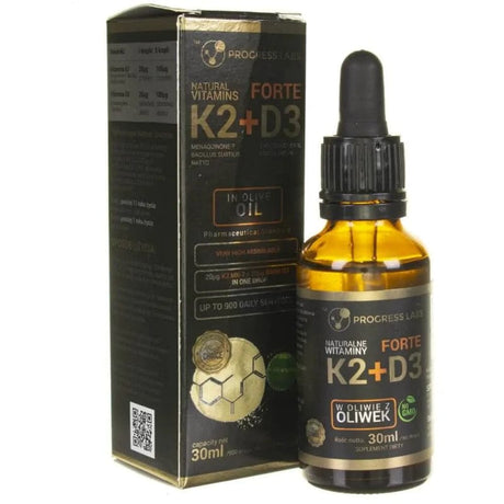 Progress Labs Vitamin K2 MK-7 + D3 FORTE, drops - 30 ml