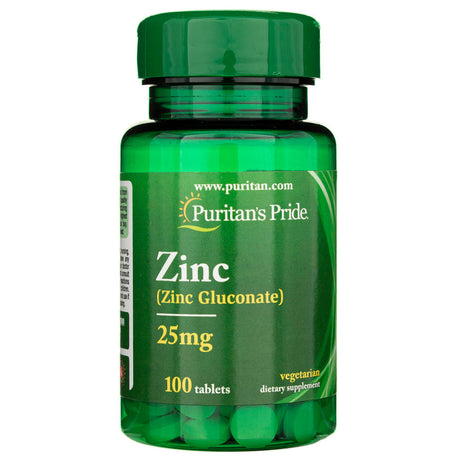 Puritan's Pride Zinc 25 mg - 100 Tablets