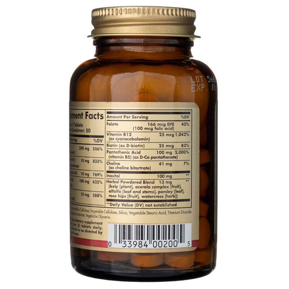 Solgar B-Complex with Vitamin C Stress Formula - 100 Tablets – Medpak