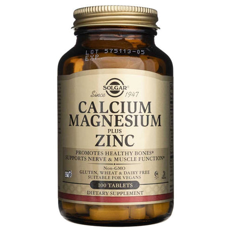 Solgar Calcium Magnesium Plus Zinc - 100 Tablets