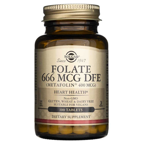 Solgar Folate 666 mcg DFE (Metafolin® 400 mcg) - 100 Tablets