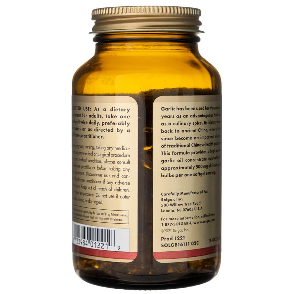Solgar Garlic Oil Perles (Reduced Odor) - 250 Softgels