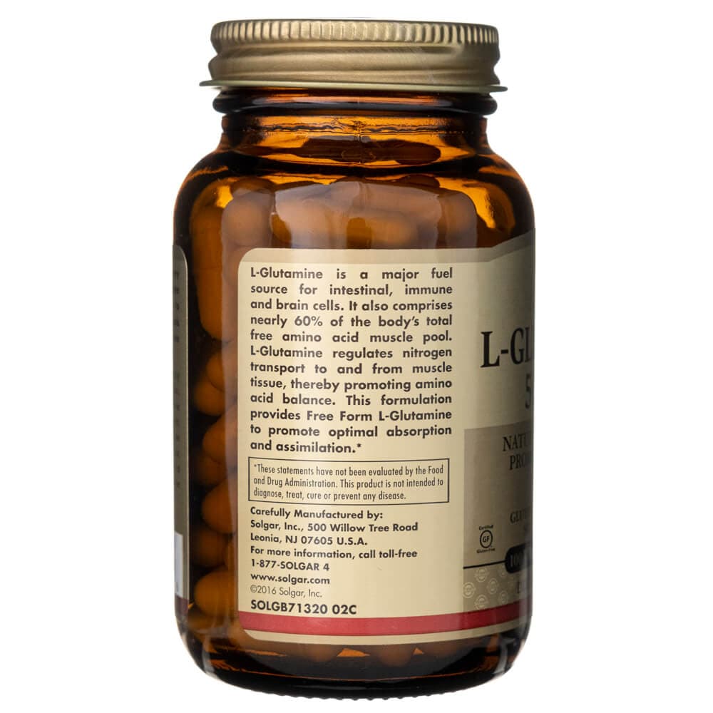 Solgar L-Glutamine 500 mg - 100 Veg Capsules