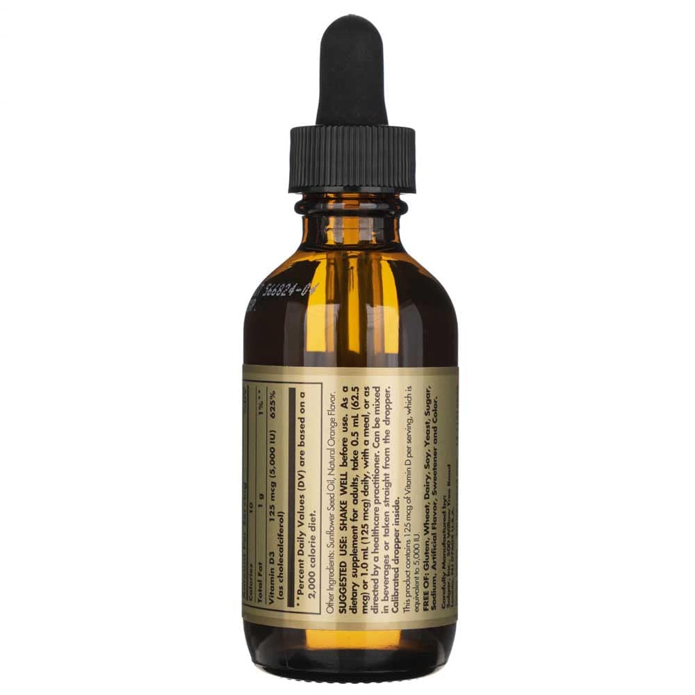 Solgar Liquid Vitamin D3 125 mcg (5000 IU) Natural Orange Flavor - 59 ml