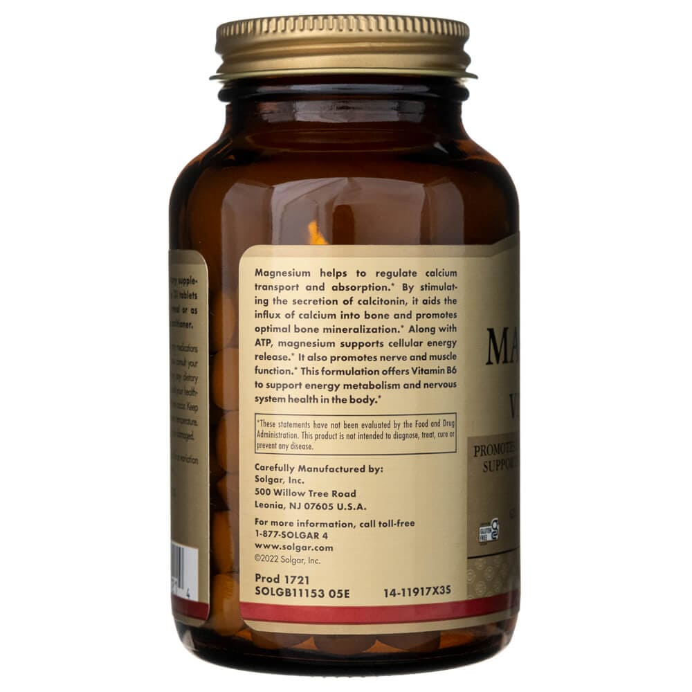Solgar Magnesium with Vitamin B6 - 250 Tablets