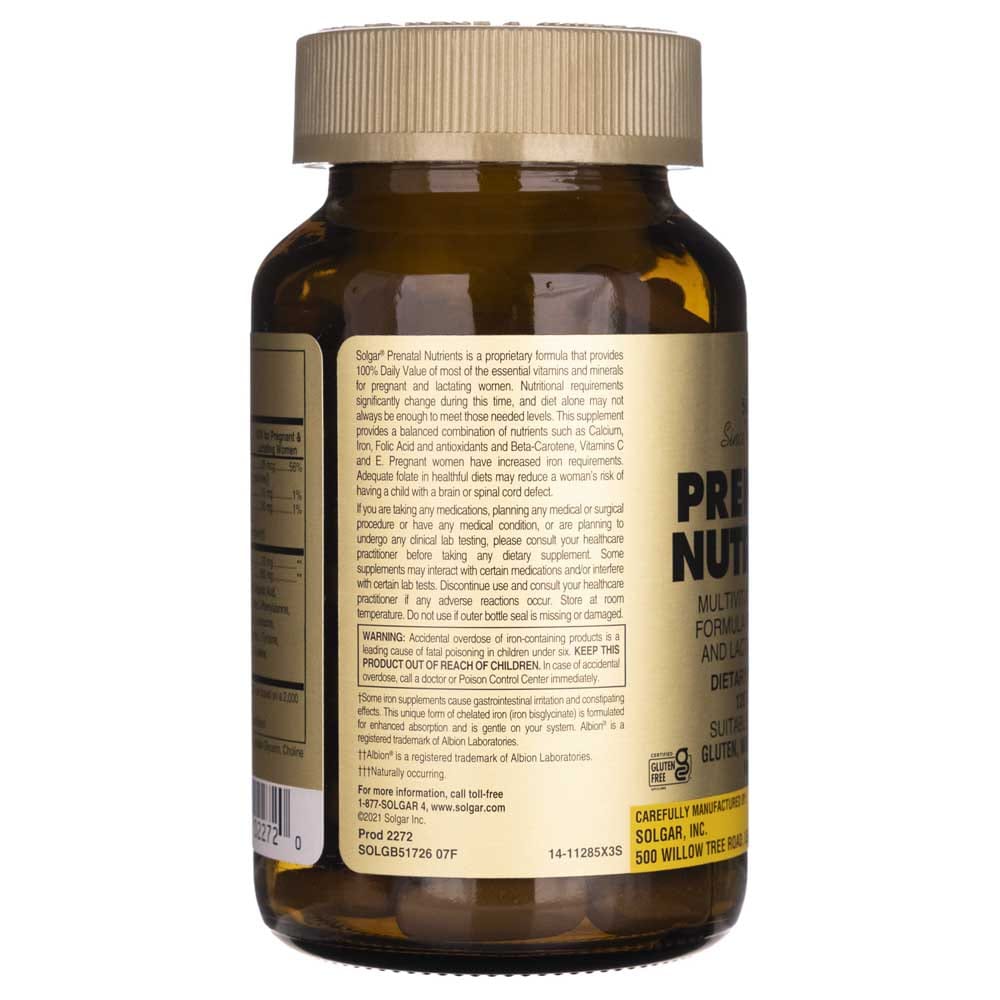 Solgar Prenatal Nutrients - 120 Tablets