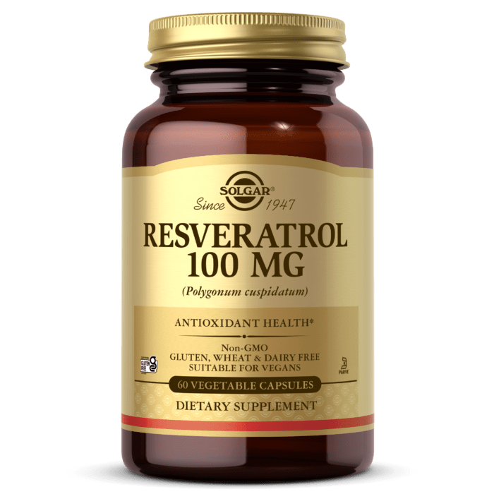 Solgar Resveratrol 100 mg - 60 Veg Capsules