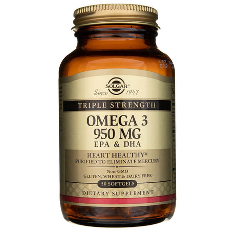 Solgar Triple Strength Omega 3 950 mg - 50 Softgels