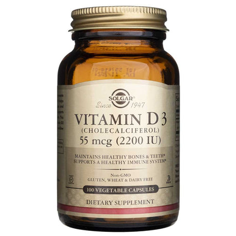Solgar Vitamin D3 55 mcg (2200 IU) - 50 Vegetable Capsules