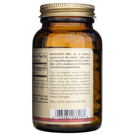 Solgar Vitamin D3 55 mcg (2200 IU) - 50 Vegetable Capsules