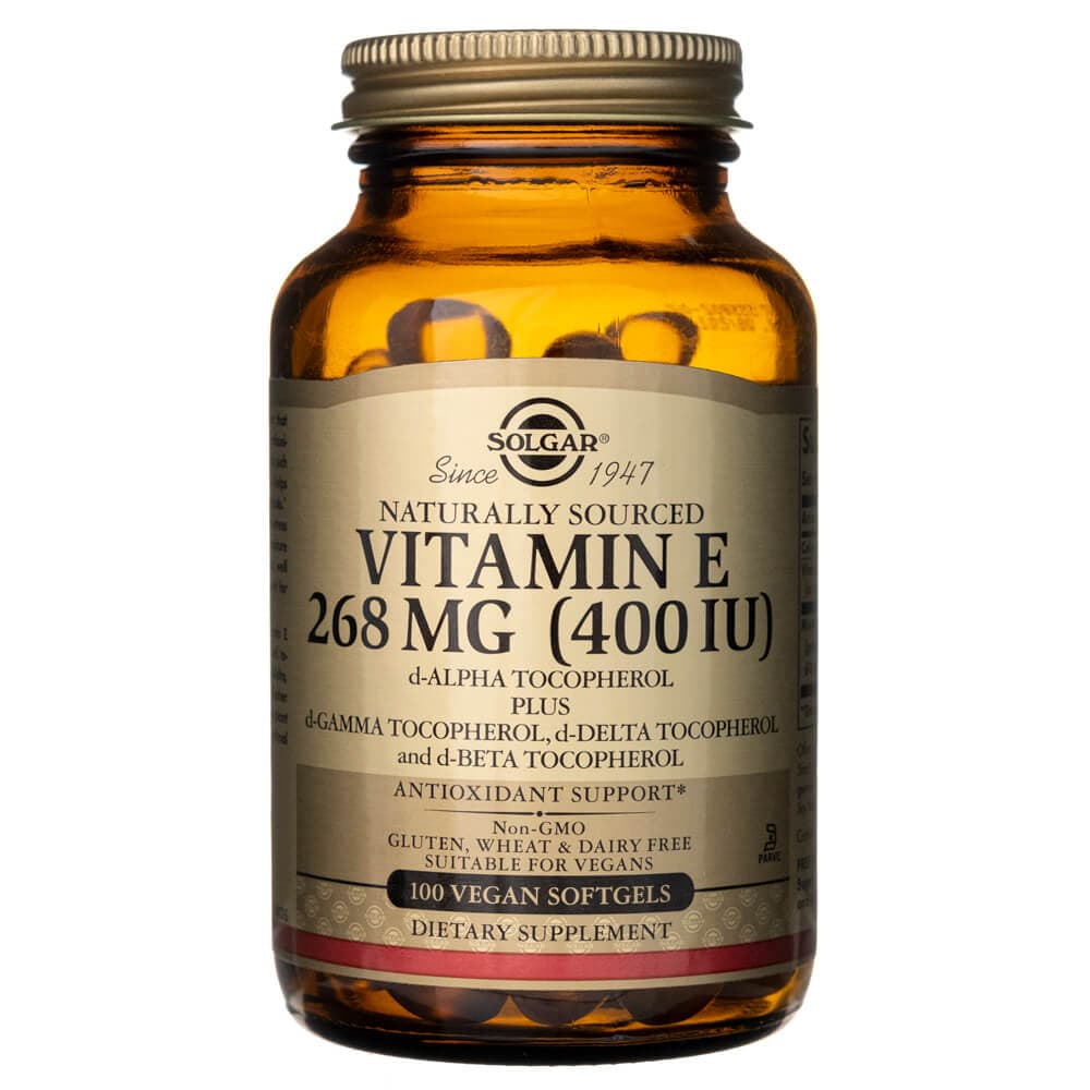 Solgar Vitamin E 268 Mg (400 IU) (d-Alpha Tocopherol) 100 Softgels – Medpak