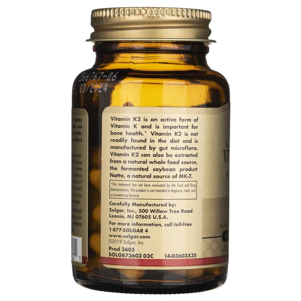 Solgar Vitamin K2 MK-7 100 mcg - 50 Veg Capsules