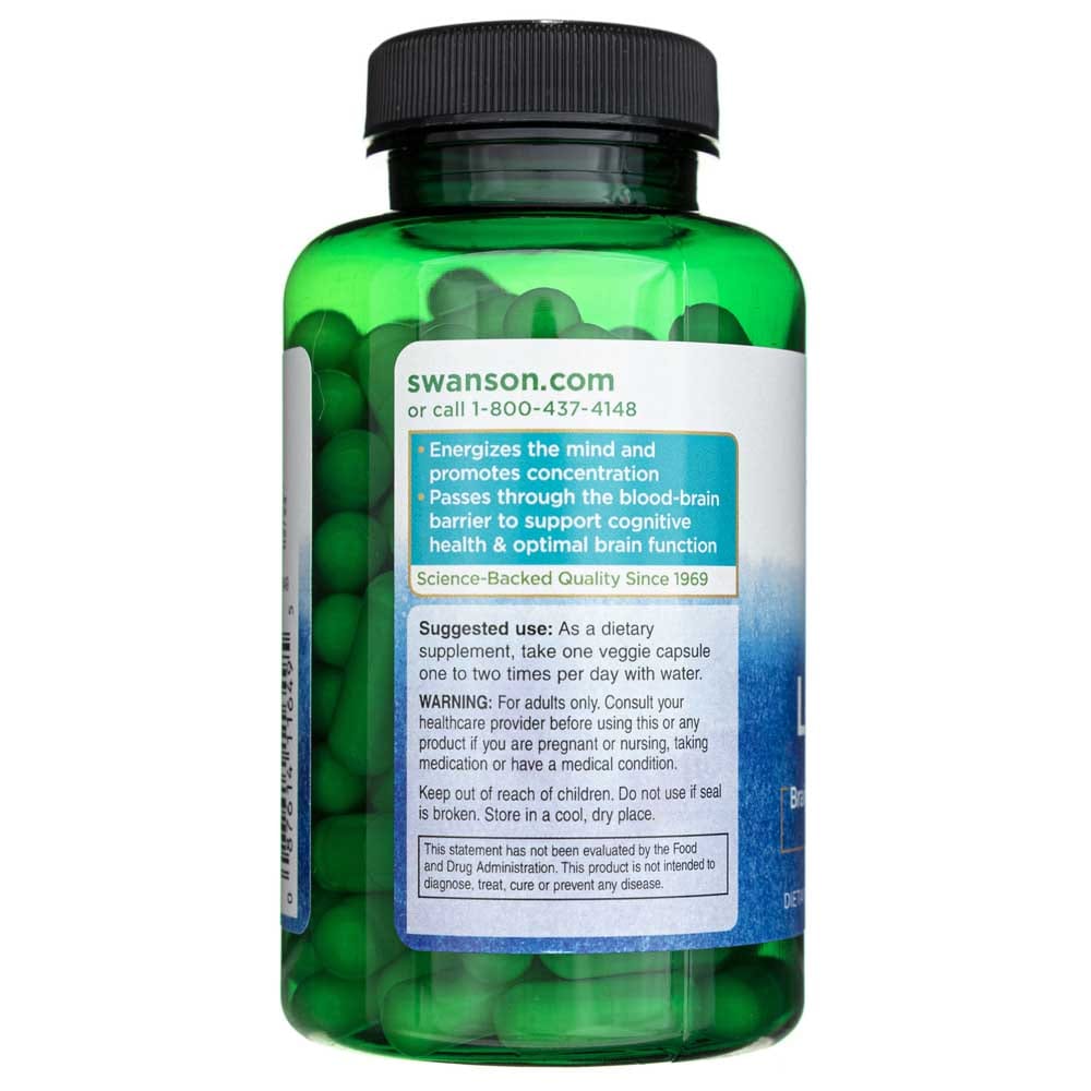 Swanson Acetyl L-Carnitine 500 mg - 100 Veg Capsules