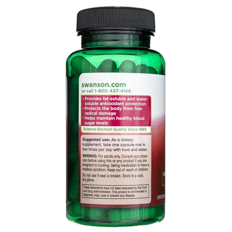 Swanson Alpha Lipoic Acid 600 mg - 60 Capsules