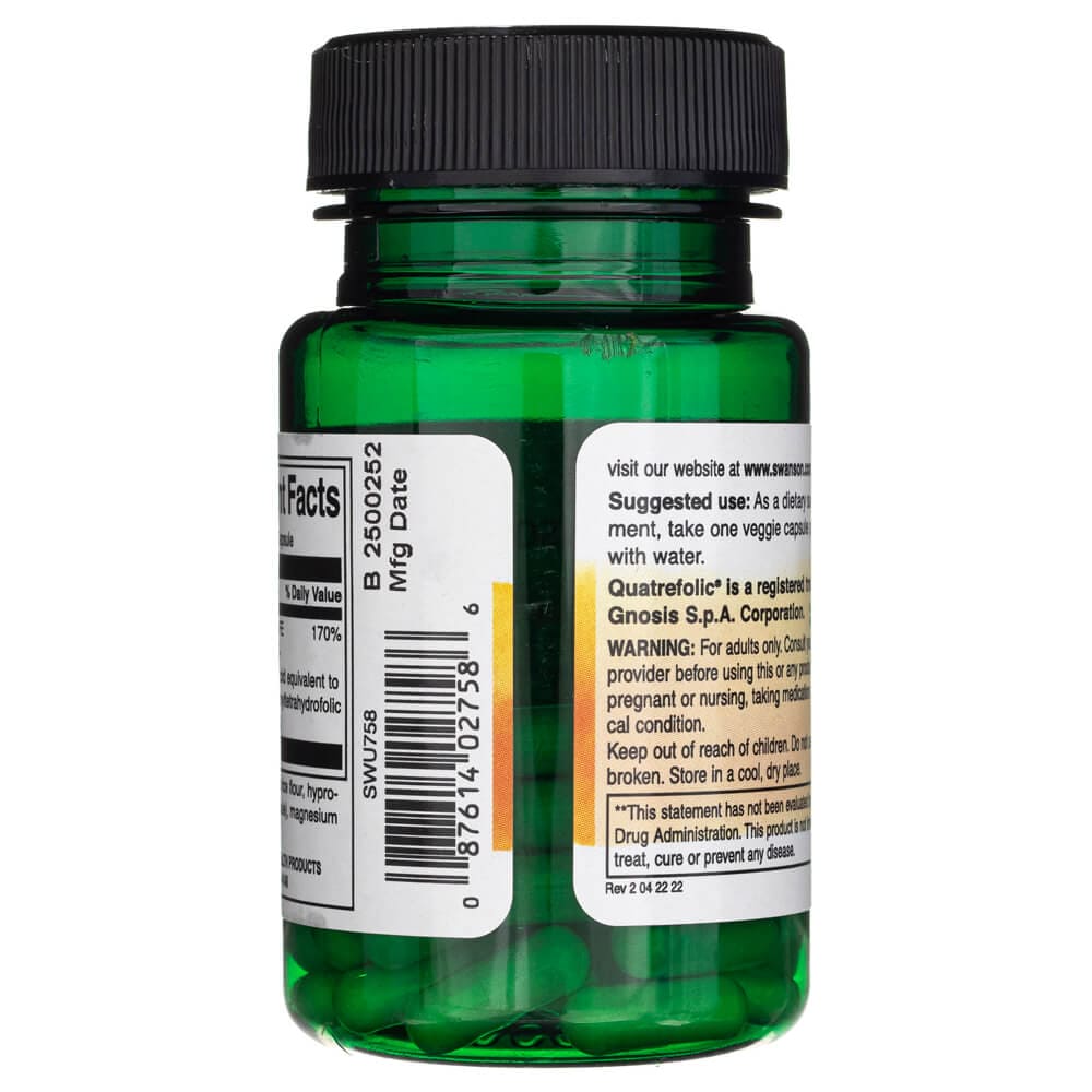Swanson Folate 5-Methyltetrahydrofolic Acid 400 mcg - 30 Veggie Caps