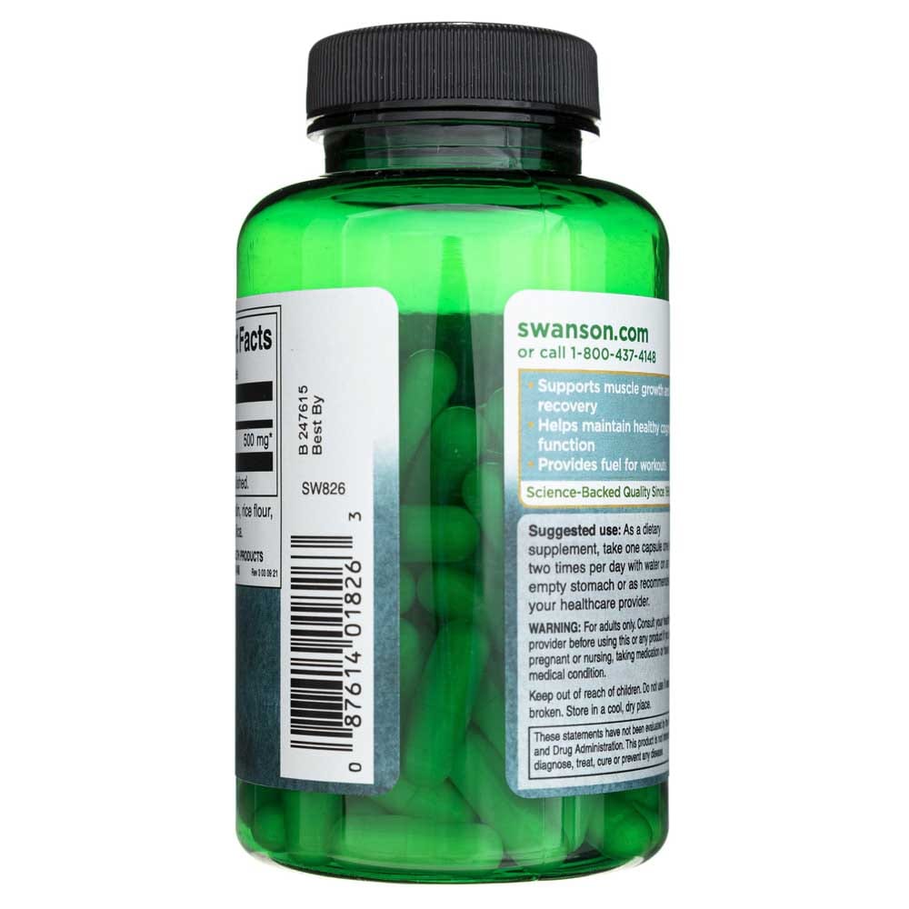 Swanson L-Glutamine 500 mg - 100 Capsules