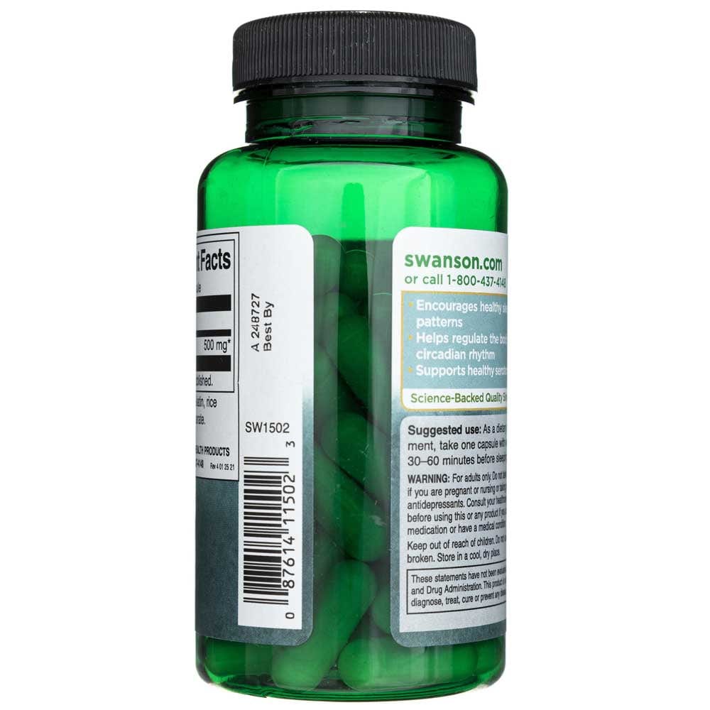 Swanson L-Tryptophan 500 mg - 60 Capsules