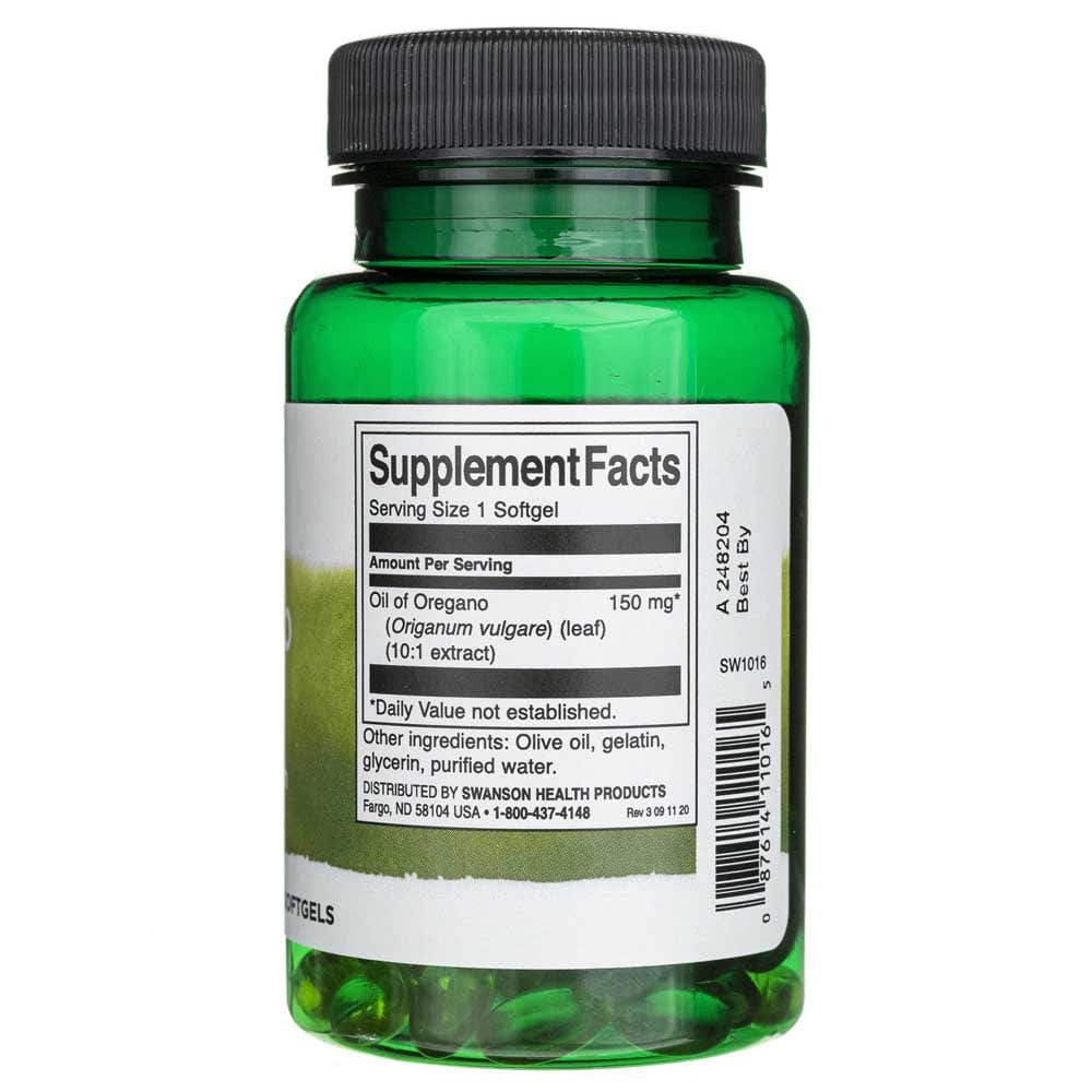 Swanson Oregano Oil 10:1 Extract 150 mg - 120 Softgels