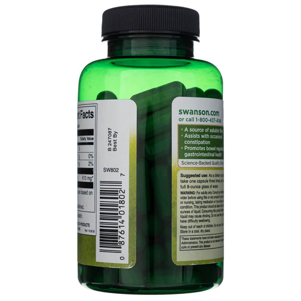 Swanson Psyllium Husks 610 mg - 100 Capsules