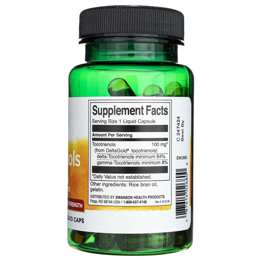 Swanson Tocotrienols - Double Strength 100 mg - 100 Softgels