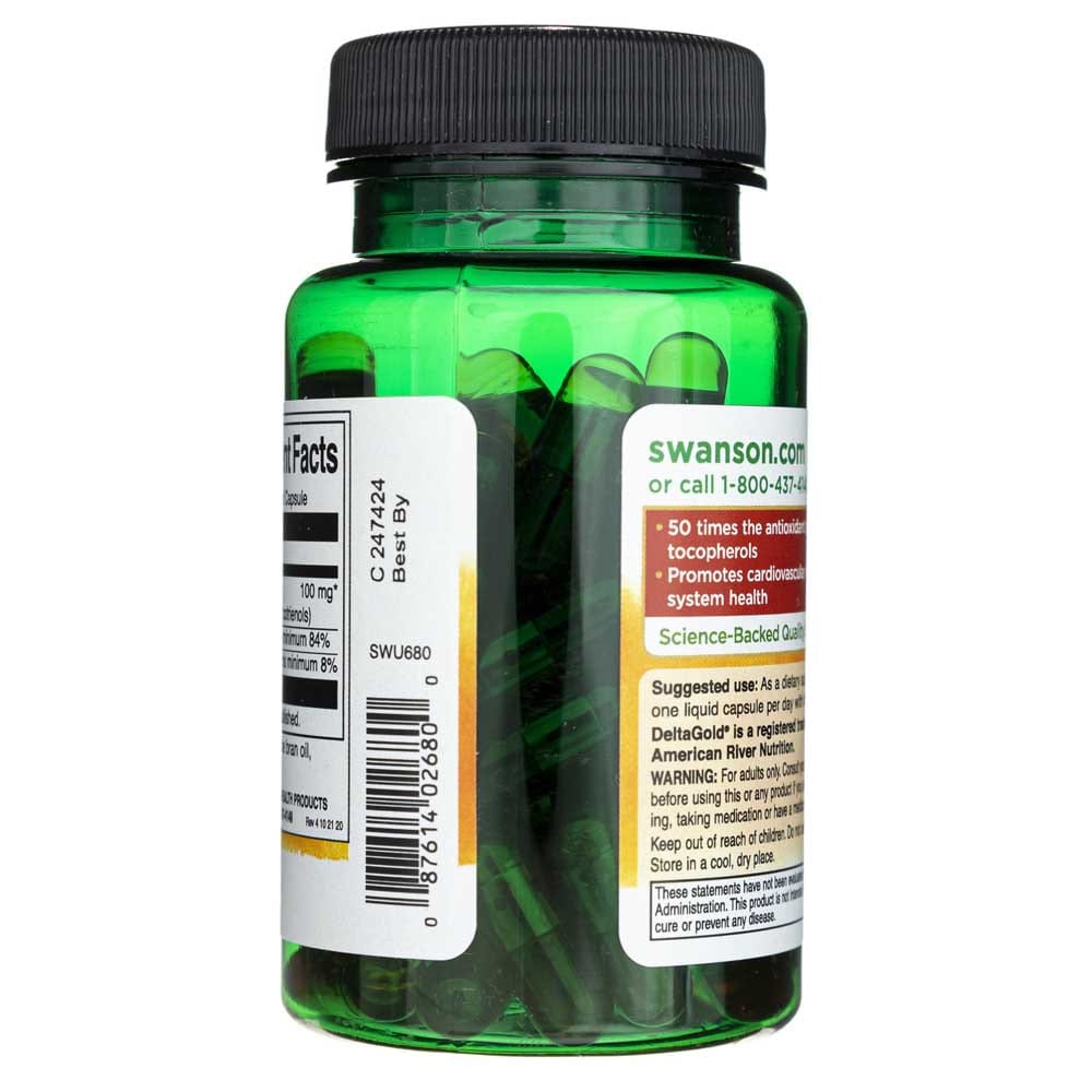 Swanson Tocotrienols - Double Strength 100 mg - 100 Softgels