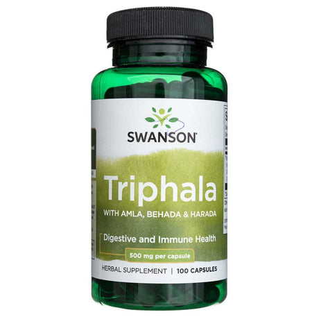 Swanson Triphala with Amla, Behada & Harada 500 mg - 100 Capsules
