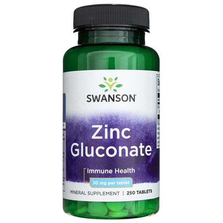Swanson Zinc Gluconate 30 mg - 250 Tablets