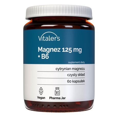 Vitaler's Magnesium 125 mg Vitamin B6  - 60 Capsules