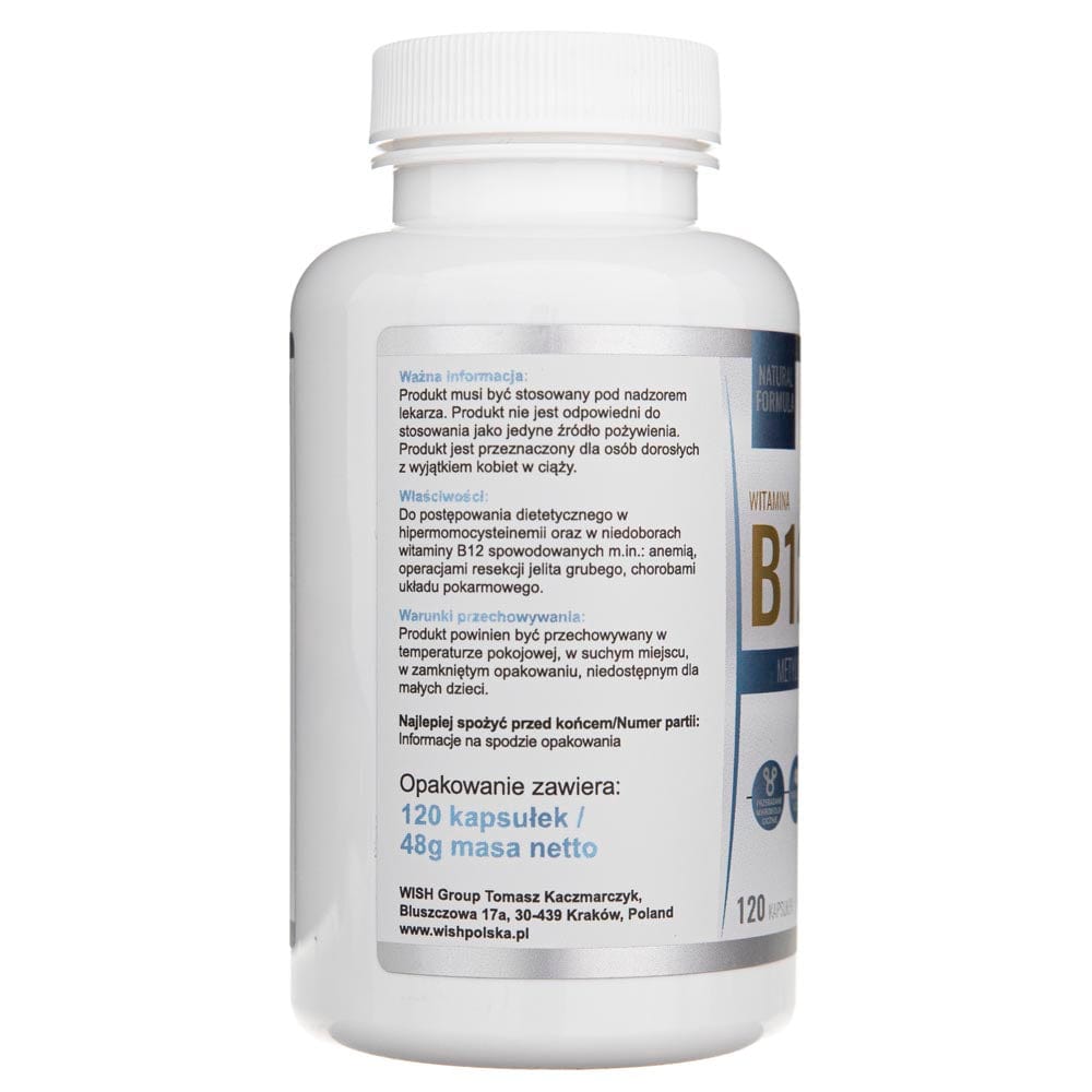 Wish Vitamin B12 1000 mcg + Probiotic - 120 Capsules