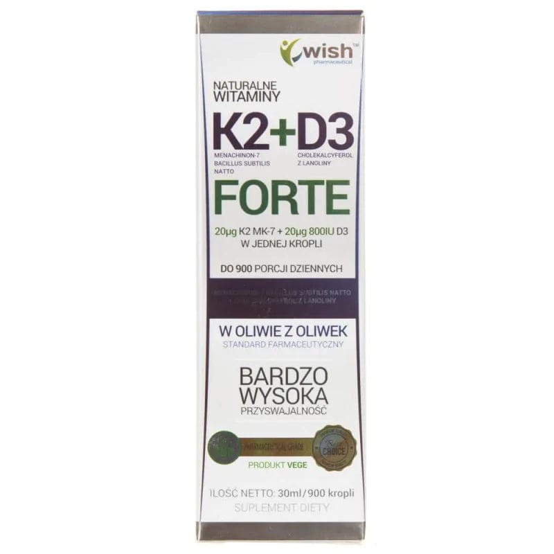 Wish Vitamin K2 MK-7 D3 FORTE drops - 30 ml